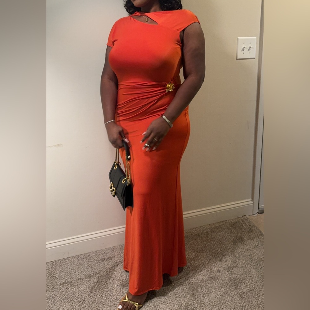Meshki Kaida One Shoulder Orange Dress - Picture 4 of 4